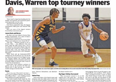 WARREN TOP TOURNEY WINNERS